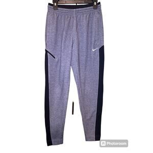 Nike Showtime Logo Pants Men's Basketball Joggers Black Gray - Medium